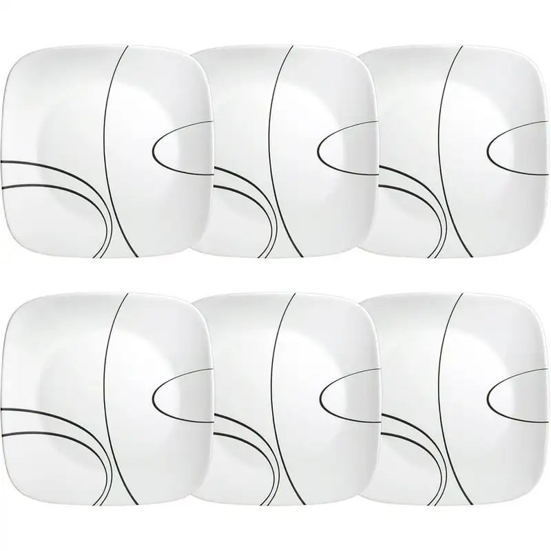 

Simple Lines, Square Dinnerware Set, 6 Piece Set Kitchen Accessories