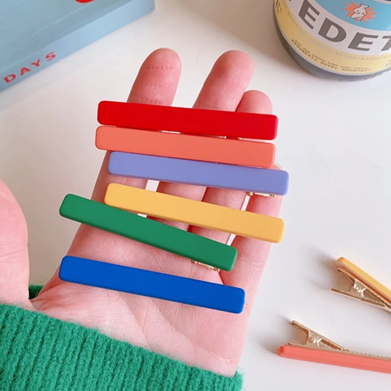 

Candy Color Hair Clips Fashion Long Barrettes Hair Clips for Women Girls Korean Makeup Hairpin Hair Accessories Gifts Supplies