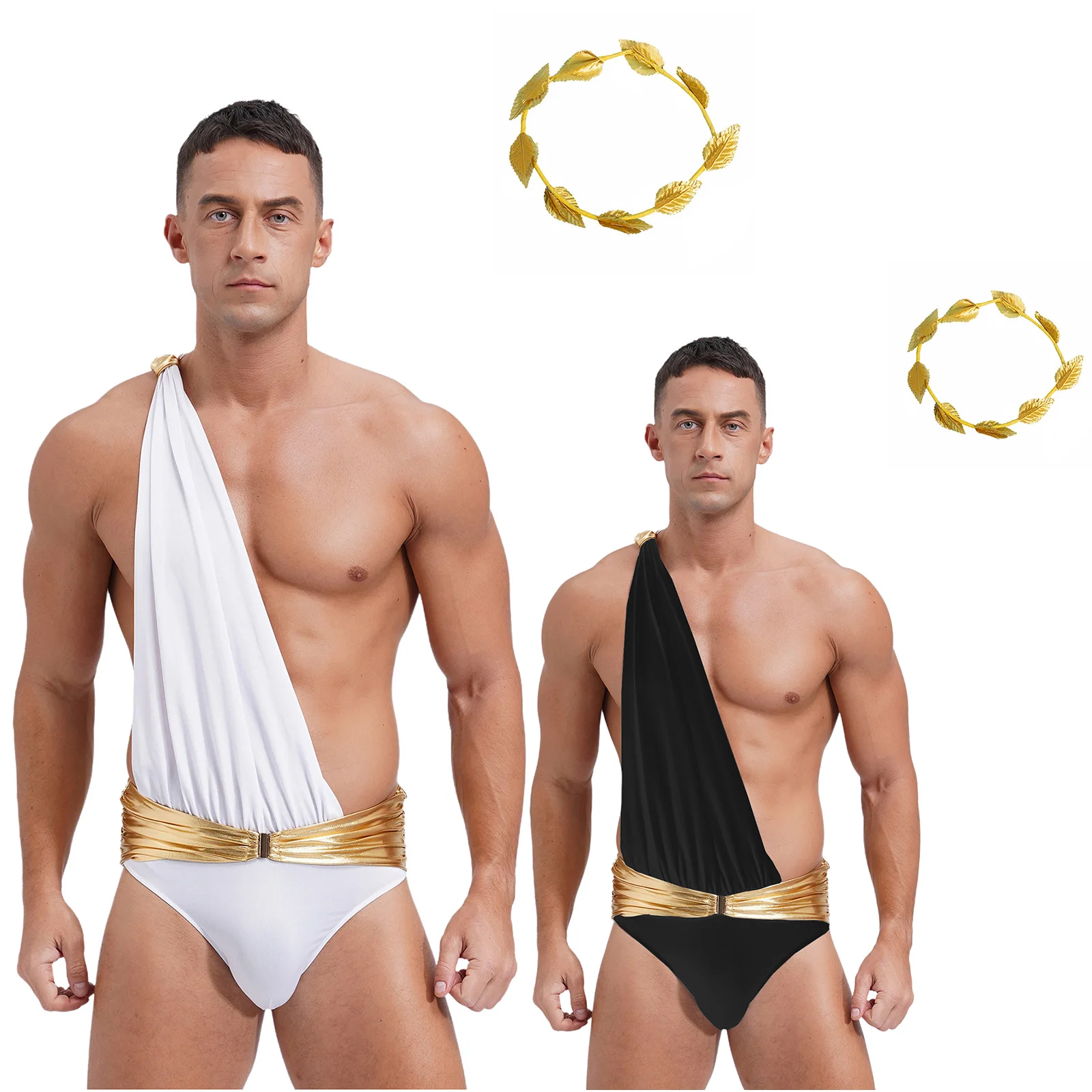 Мужской древнегреческий римский костюм боди для косплея трусы с металлическим