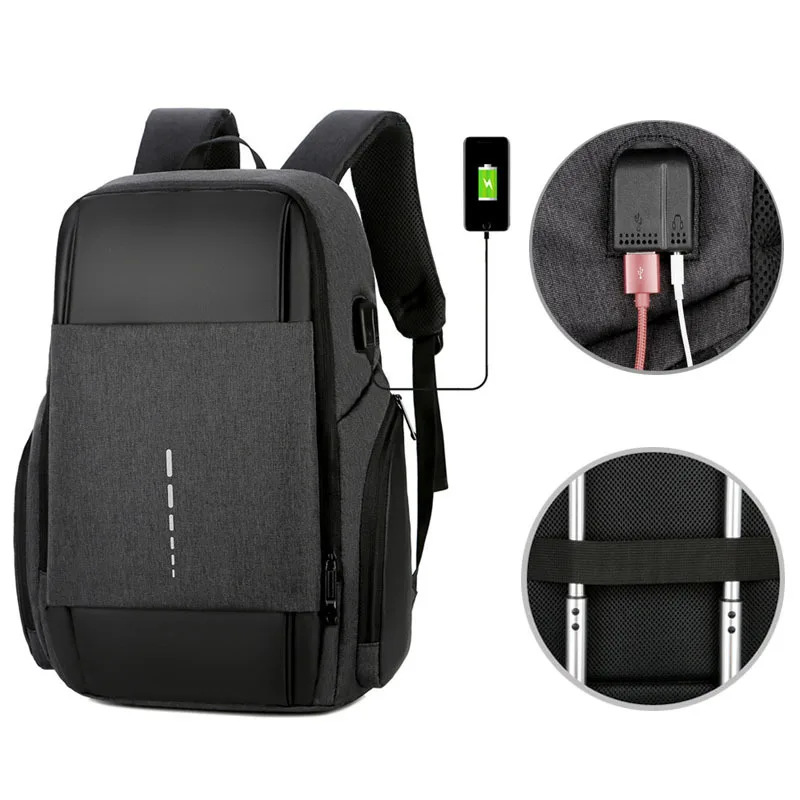 

Рюкзак мужской для ноутбука с USB-зарядкой и разъемом для наушников