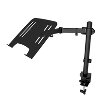 2 IN 1 Monitor Desk Mount Fully Adjust Stand with Extra Laptop Tray for Laptop Notebook up to 17
