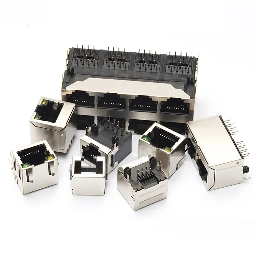 Сетевой Ethernet гнездовой разъем YUXI RJ45 8P8C 10P8C светильник кой