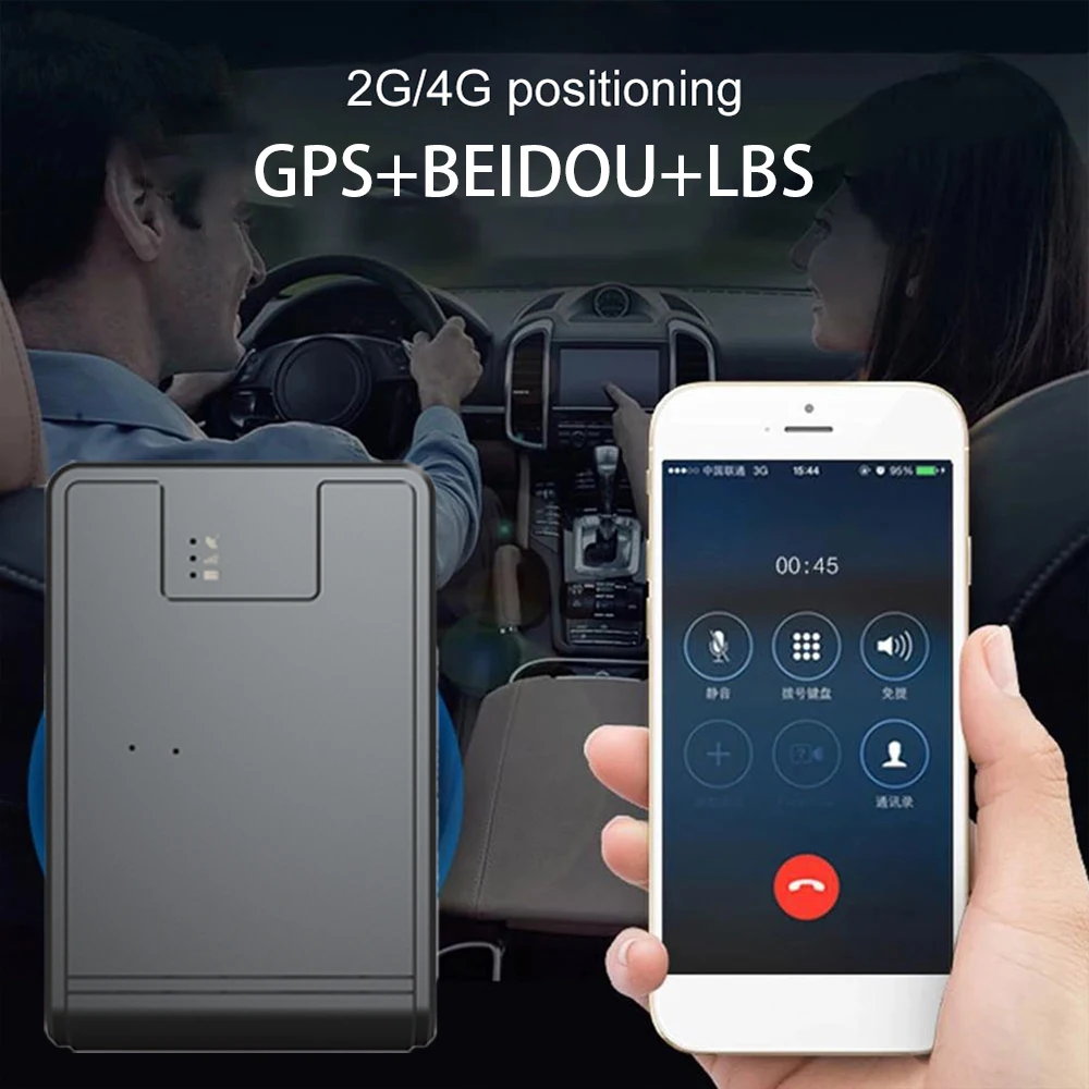 Автомобильный GPS-трекер Mini 4G с функцией отслеживания в режиме реального времени