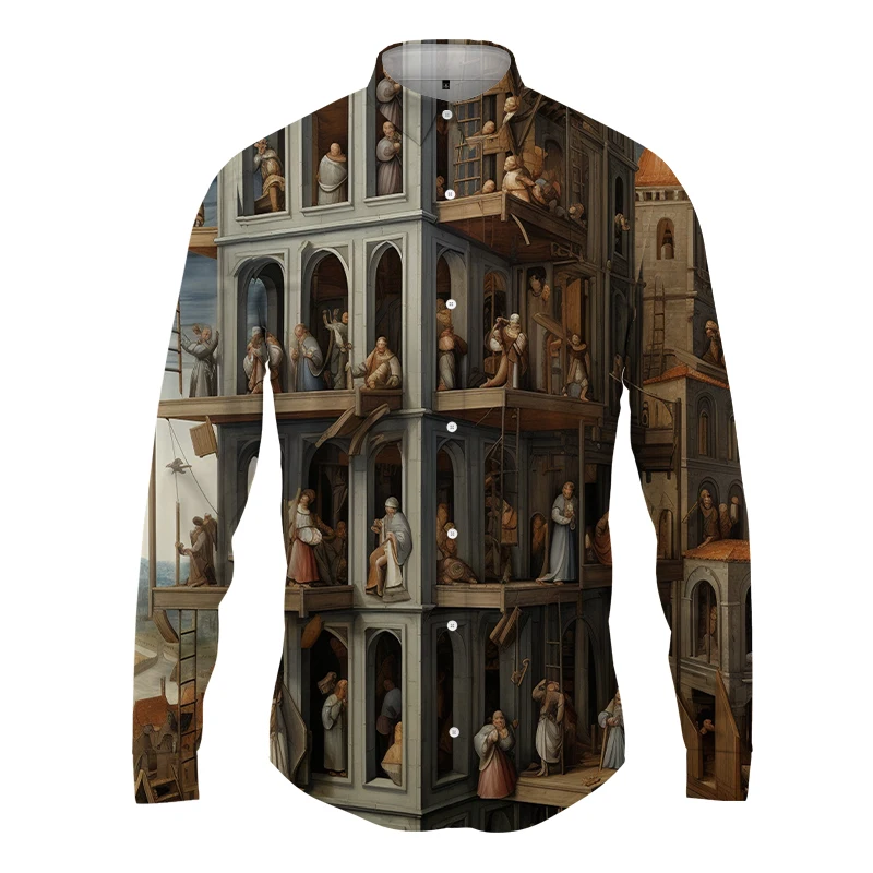 

2023 New Outdoor Comfortable Long Sleeve Shirt Men's Fashion Casual Shirt Street Trend Long Sleeve Shirt Plus Size Tops