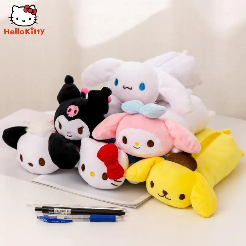 

Hello Kittys плюшевый карандаш, искусственная кожа, кукла Sanrios, канцелярская коробка большой емкости, фотография для учащихся