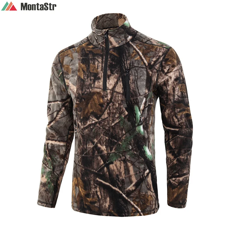 

Fleece Thermal Jackets Military Camouflage Tactical Thin Liner Windproof Hunting Clothing