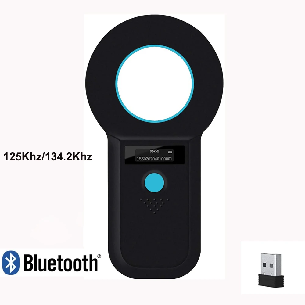 

Bluetooth Pet Microchip Scanner ISO11784/85/FDX-B/EMID RFID Animal Scanner Pet Tag Reader Portable RFID Animal Handheld Reader