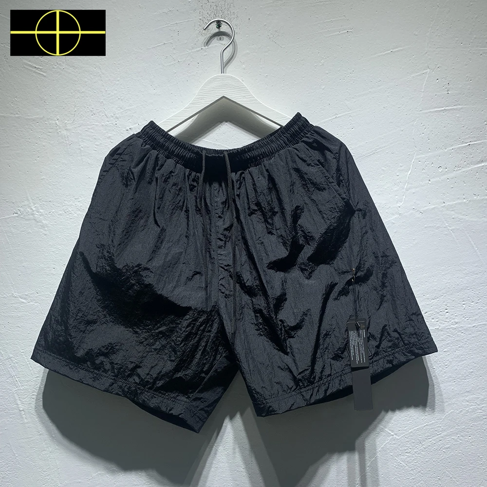 

New Casual Shorts Men's Women's Nylon Shorts Mesh Breathable Compass Patch Embroidered Badge Oversized Beach Shorts Men's Metal
