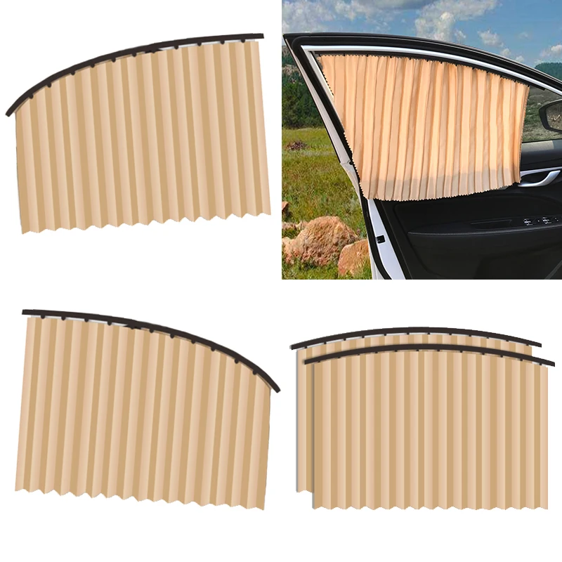 

2Pcs Car Sunshades Magnetic UV Protection Curtain Privacy Window Sun Shade Window Shield Auto Interior Protective Accessories