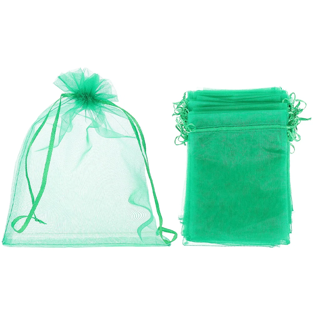 

25pcs Breathable Garden Net Bags Drawstring Vegetable Fruit Protective Bag Fruit Fruit