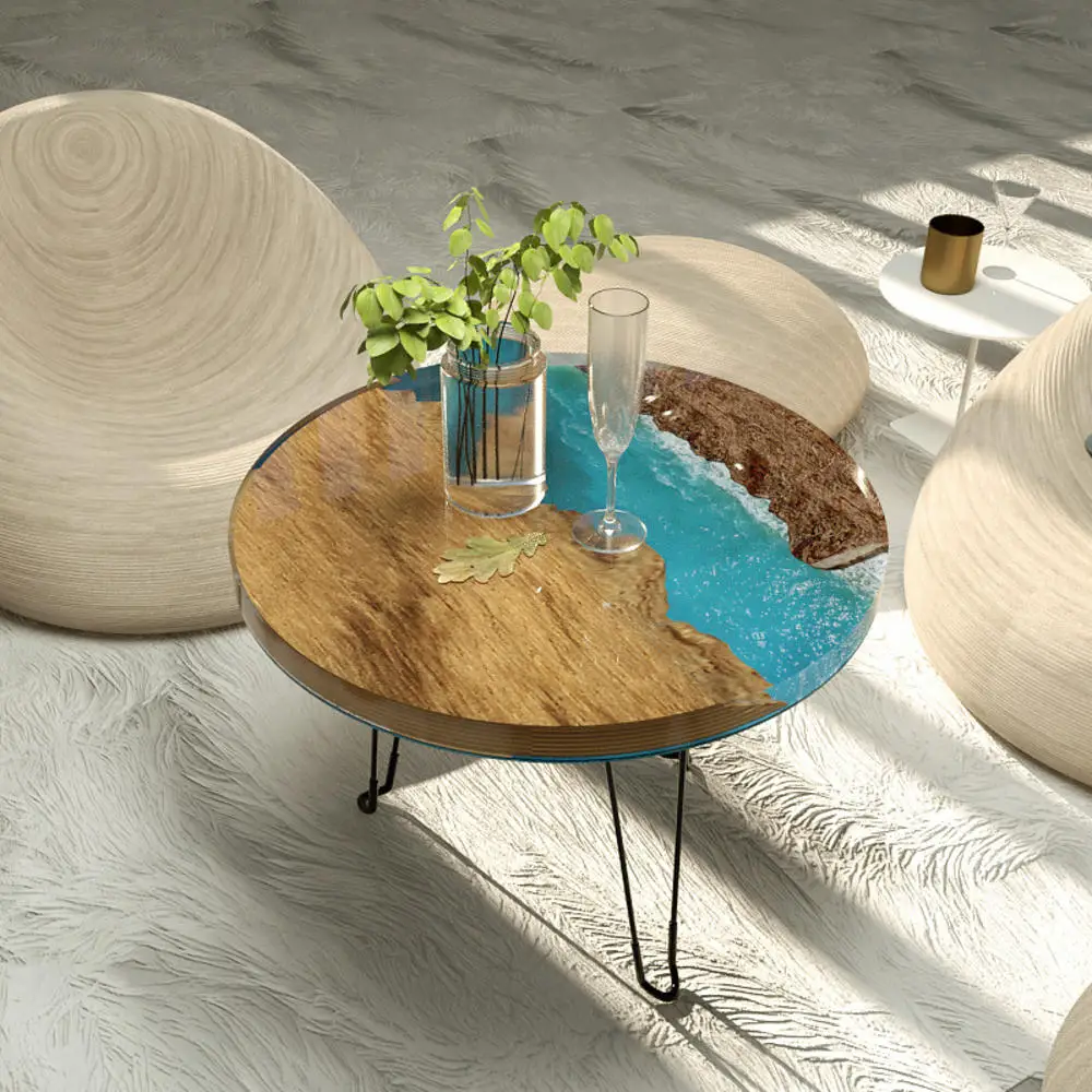 

Two Sizes River Table Making Silicone Mold Large Round Ornament Folding Table Legs DIY House Decoration Table Diy Crafting Tools