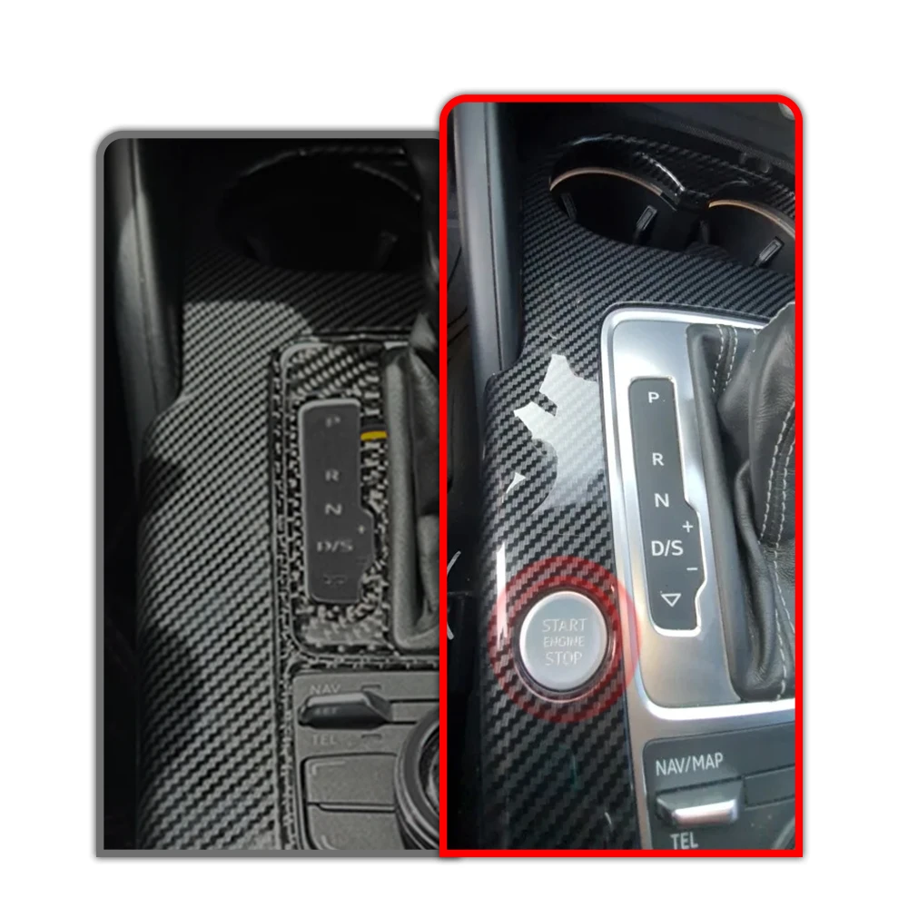Панель переключения передач из углеродного волокна для Audi A3 8V S3 2014 2015 2016 2017 2018 2019