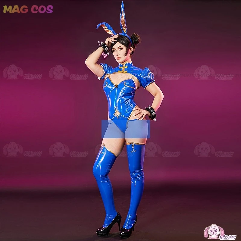 Street Chunli Chun Li Косплей Костюм Парик Истребитель Игра SF Ролевая Банни Наряд Для