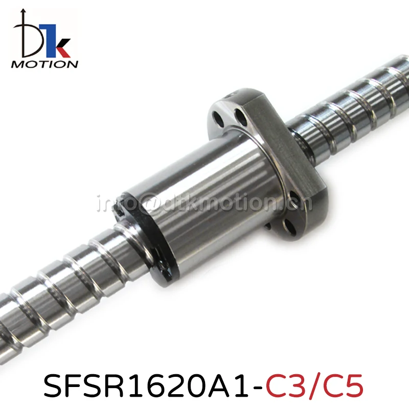 

DTK Taiwan SFS1620 Ground C3 C5 High Speed Low Noise Lead 20mm Ball Screw 400mm TBI Replace Flange CNC Spindle R16 Thread Shaft