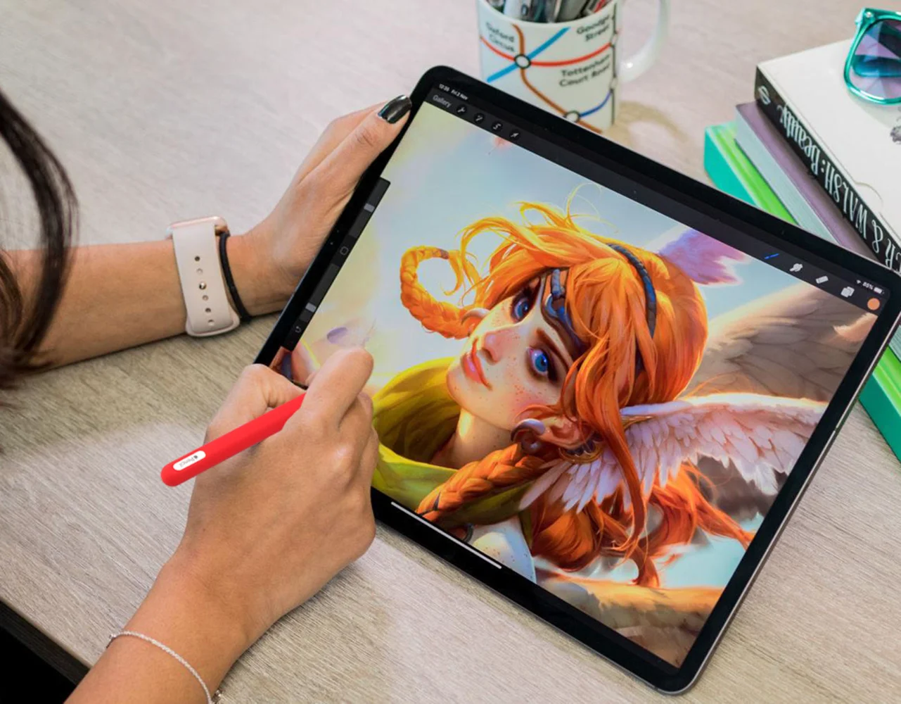 Силиконовый чехол для Apple Pencil 2 защитный Ipencil 2-го поколения от потери и царапин