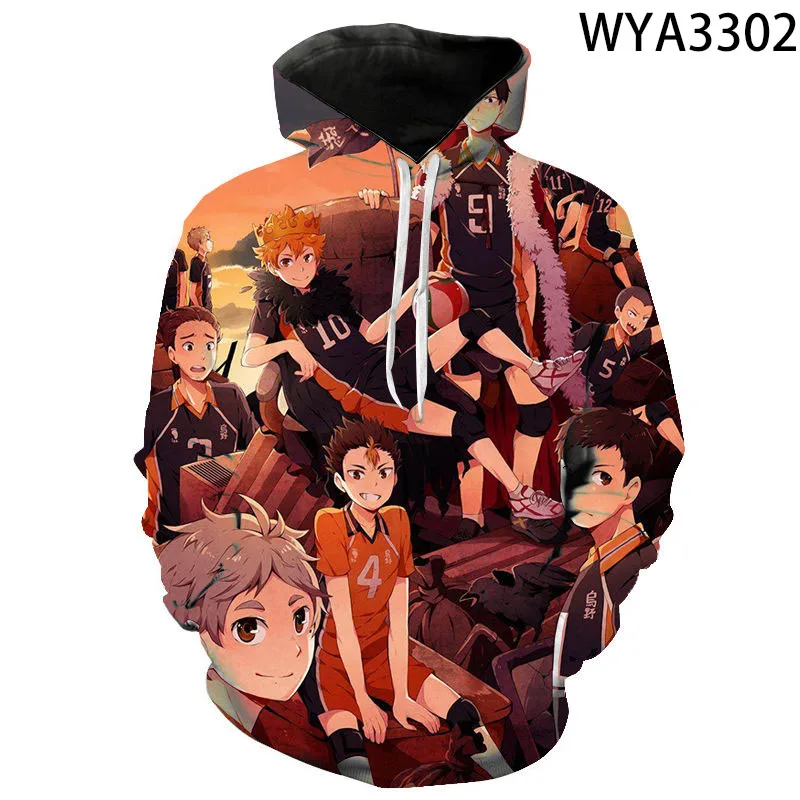 

2023 New Anime Haikyuu Men Women Children Casual Hoodies 3D Printed Fashion Sweatshirts Pullover Boy Girl Kids Streetwear Coat