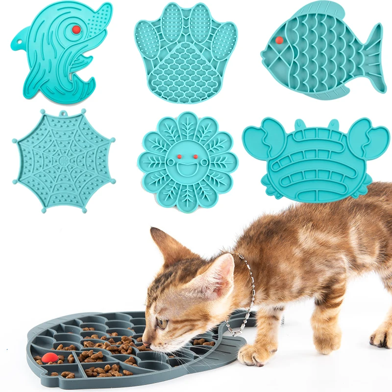 

Pet Dog Cat Feeding Slow Food Bowl Claw-shaped Dispensing Mat Feed Plate Silicone Dog Cat Lick Pad Safe No-Toxic Training Plate