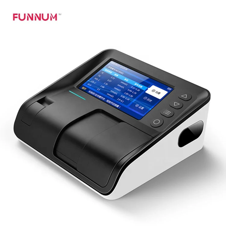 

FUNNUM Fully Automatic Dry Biochemical Analyzer/ Biochemistry Analyzer TC TG HDL-C LDL-C GLU BUN CRE UA ALB ALT AST ALP TC UA Hb