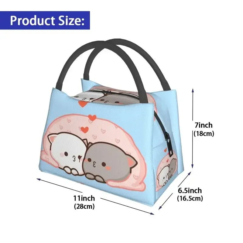 Сумка для обеда с изображением кошки мочи персика и Гомы