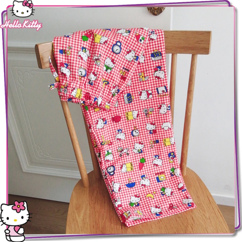 

Autumn and Winter Hello Kitty Crayon Shin Chan Melody Cartoon Pants Y2K Women's Home Casual Pants Kawaii Girls' Pajamas Pants