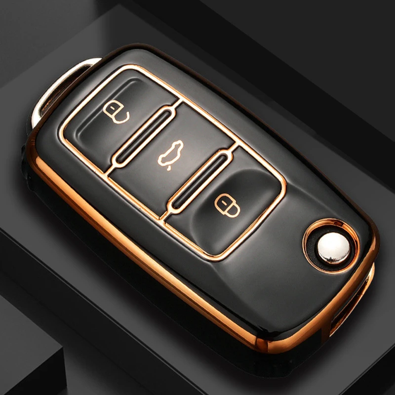 

Чехол для автомобильного ключа из ТПУ для Volkswagen VW Polo Golf Passat тигуан Жук Caddy T5 Up Eos Skoda Octavia Seat Leon Altea