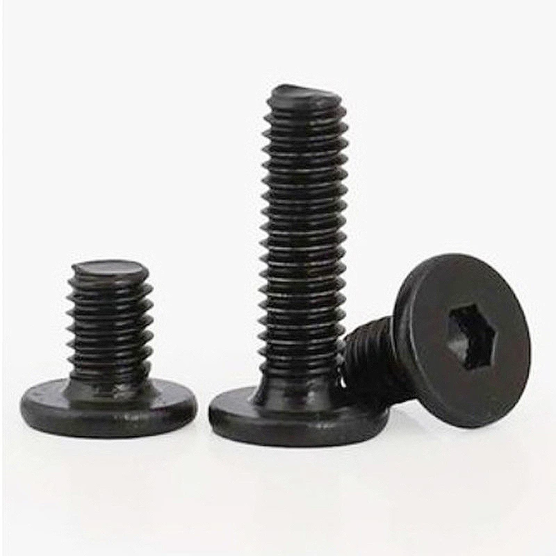 

10-50 шт./лот M2 M2.5 M3 M4 M5 M6 черная Шестигранная головка из нержавеющей стали ультратонкая сверхнизкая плоская головка шестигранный болт