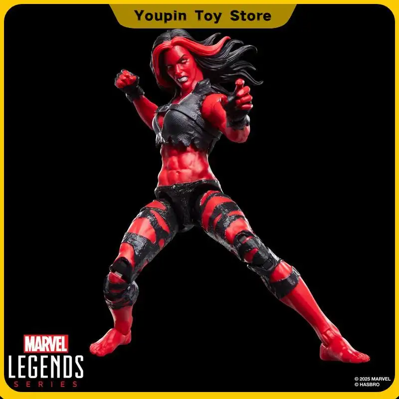 Фото Фигурка Marvel Legends Series Red She-Hulk, 6-дюймовая фигурка Халка, коллекционная модель, декор для комнаты, игрушка с подвижными суставами, подарок на день рождения №3