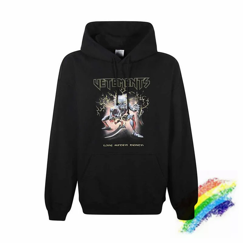 

Life After Death Vetements Hoodie Men Women1:1 High Quality Heavy Fabric Digital printing Vetements Hooded Pullover