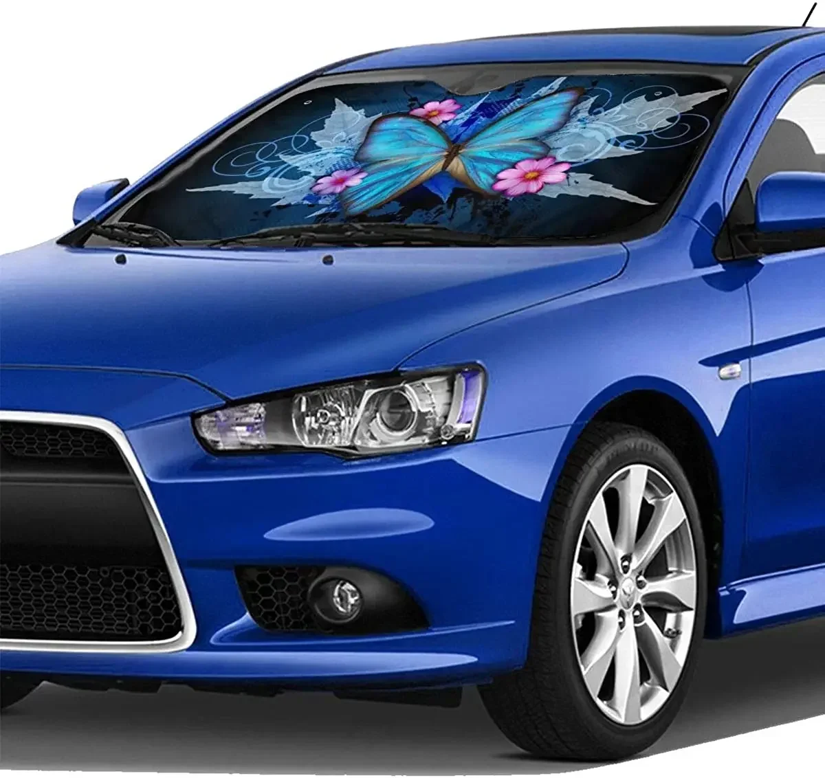 MSGUIDE Тонкая синяя линия с американским флагом козырек от солнца на лобовое стекло