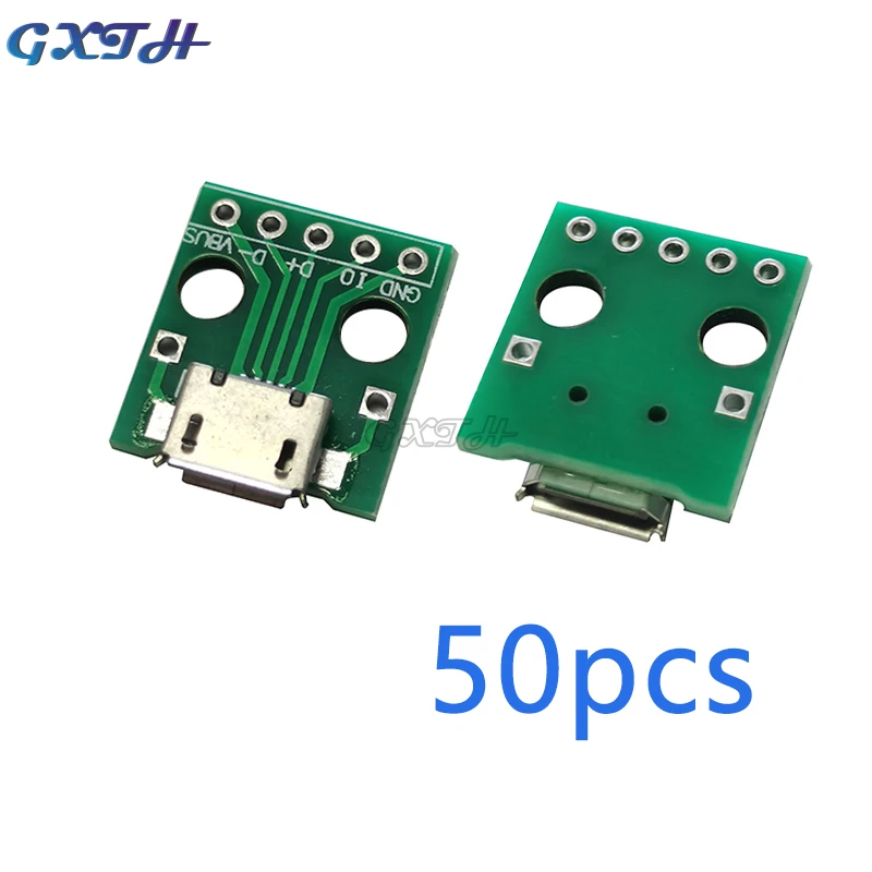 

50 шт., адаптер MICRO USB Для DIP-адаптера
