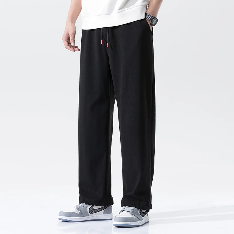 

Корейские весенне-осенние новые мужские повседневные свободные прямые универсальные спортивные брюки, красивые баскетбольные брюки для молодых студентов