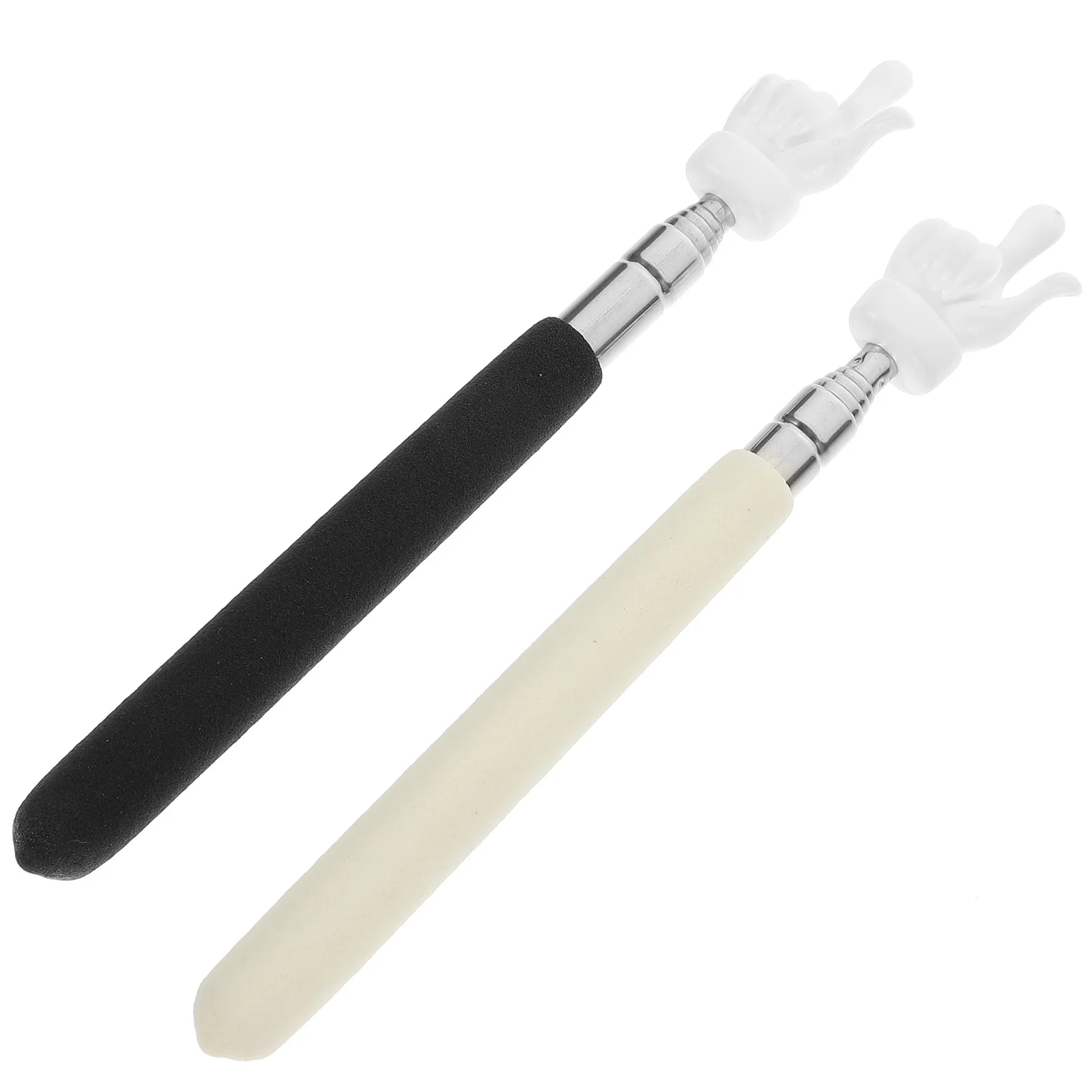 

2 Pcs Indicator Stick Teaching Tourist Pointer Extendable Pointing Rod Blackboard Reading Stainless Steel Teachers Travel