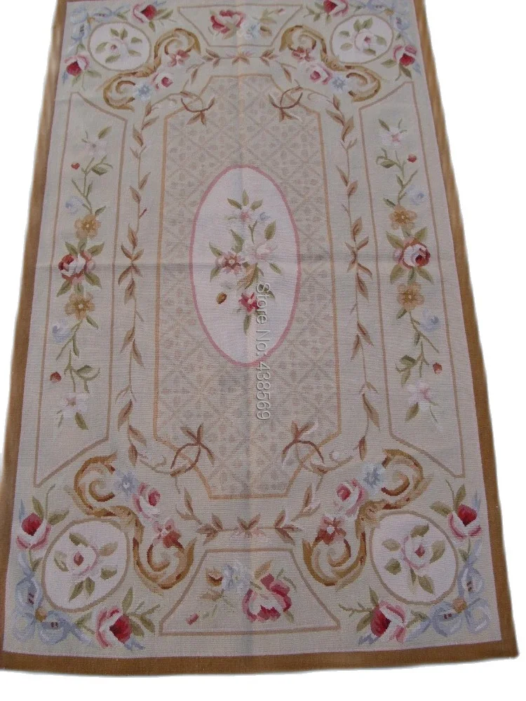 

Бесплатная доставка 3 'x 5' Aubusson коврики ручной работы шерстяные Коврики ручной работы тканые коврики для украшения дома спальни ковры