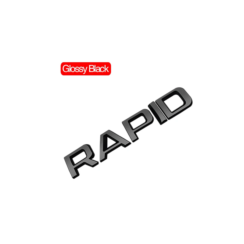 

Автомобильная эмблема, металлический значок, логотип, наклейки на кузов, наклейка для Skoda Rapid, глянцевый черный, матовый черный, автоаксессуары