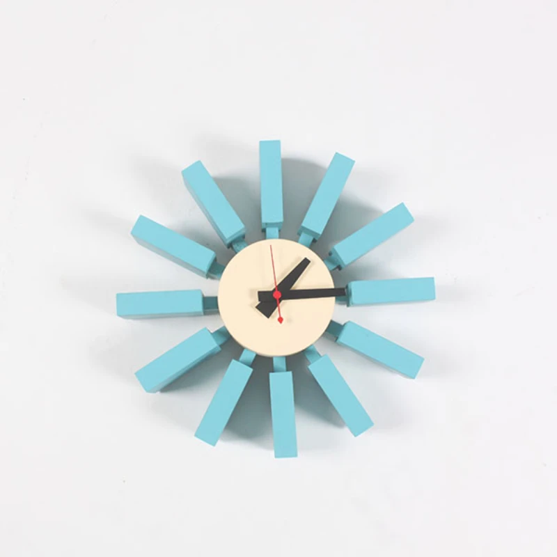 

CW06 Aluminum Quartz Holder Contemporary Blue Block Clock