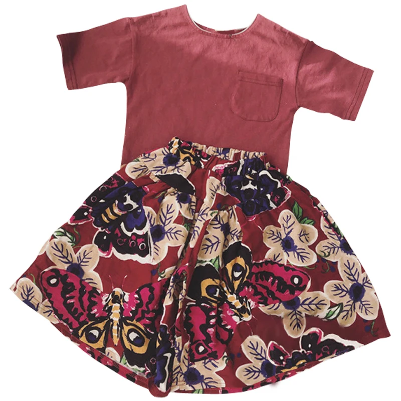 

Children Set Girls Suit Kids T-shirt and Loose Pants 2022 Summer Baby Tee Shirt and Calf Length Pants Toddler Clothes Set,#3032