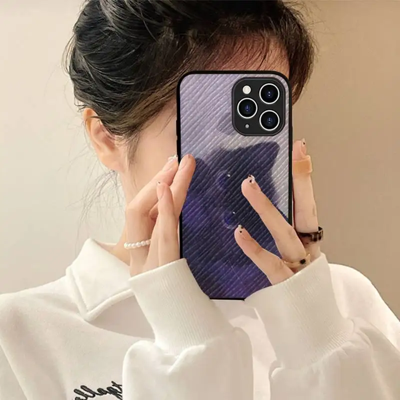 

Cute Cat Cartoon Phone Case Hard Leather Case for iPhone 11 12 13 Mini Pro Max 8 7 Plus SE 2020 X XR XS Coque