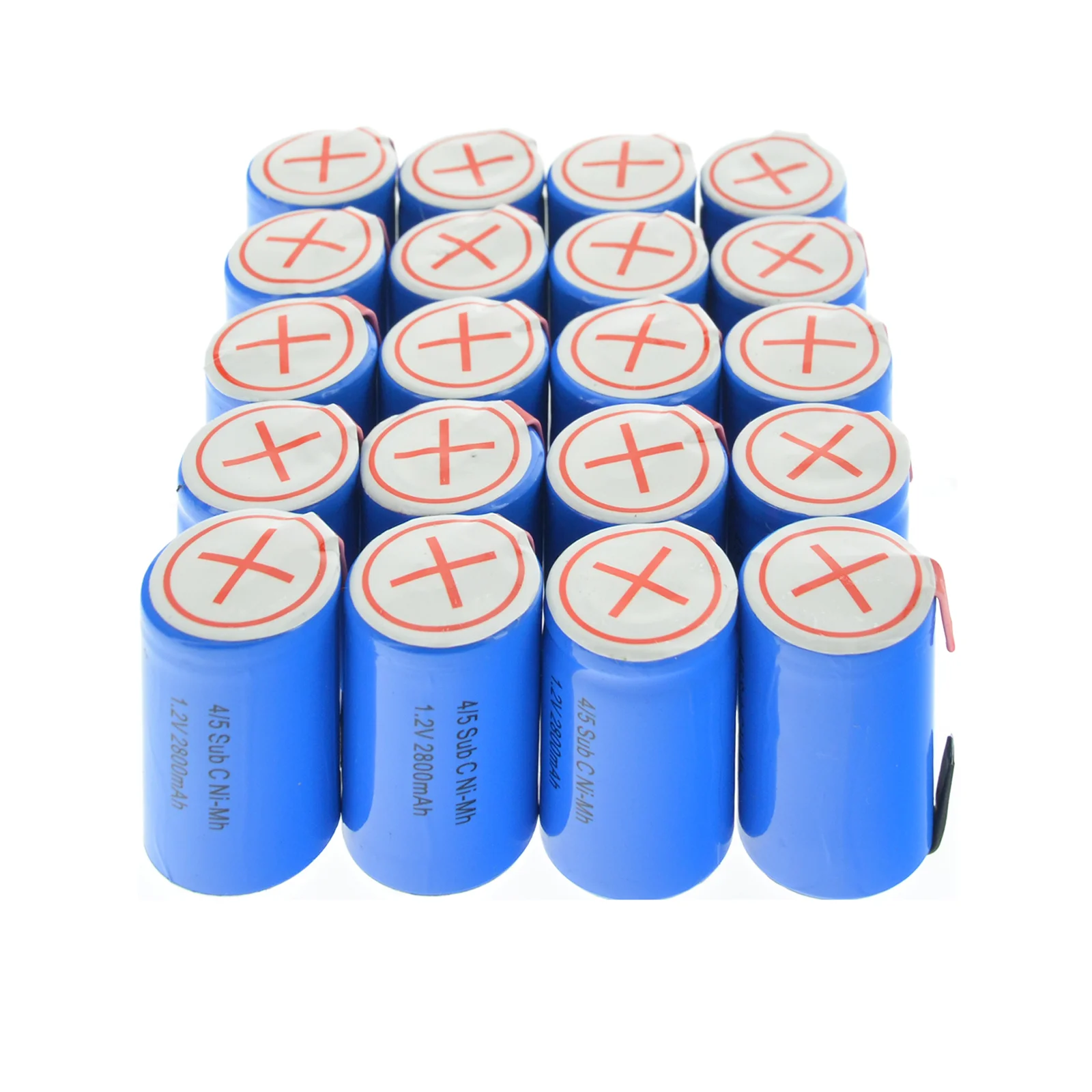 New 4/5 SC Sub C li-ion Li-Po Lithium Battery high-discharge 1.2V 2800mAh Rechargeable Ni-MH Batteries With Welding Tabs images - 6