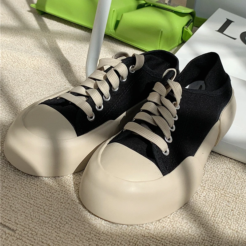 

Женские повседневные спортивные холщовые туфли на плоской платформе, новинка весны 2023, модные удобные кроссовки, толстые тапочки для бега