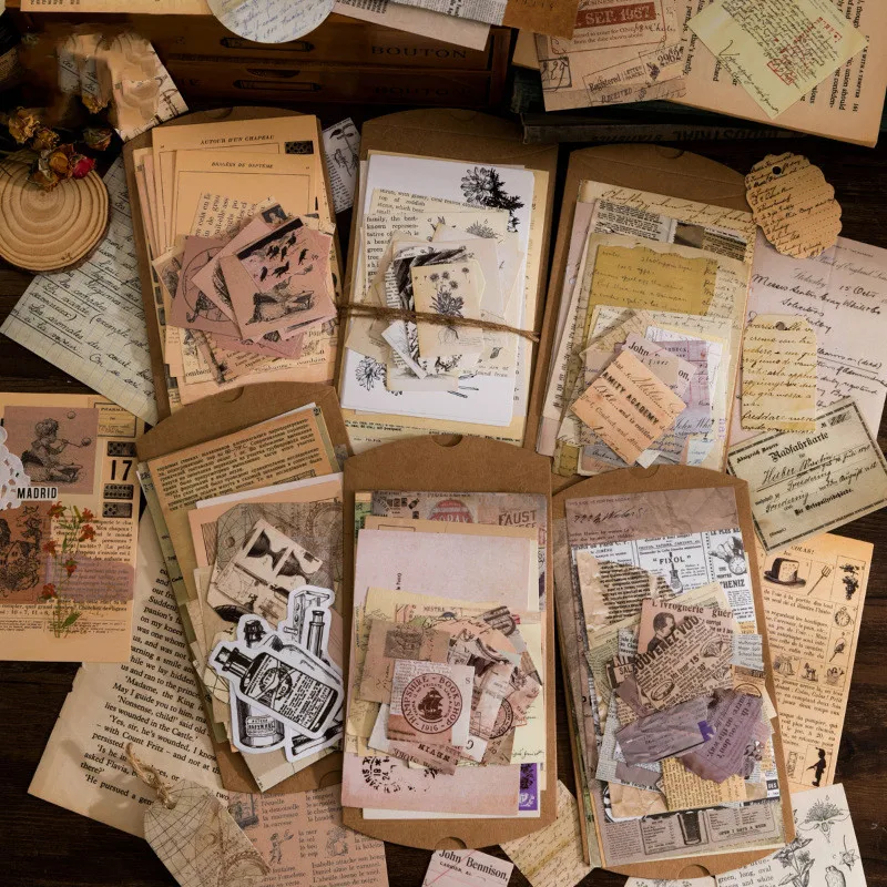 

Бумажный Органайзер с коллажем в стиле ретро, коллекция с грибами, бабочками, луной, скрапбукинг, стикеры «сделай сам», 30 листов, бумажное ук...