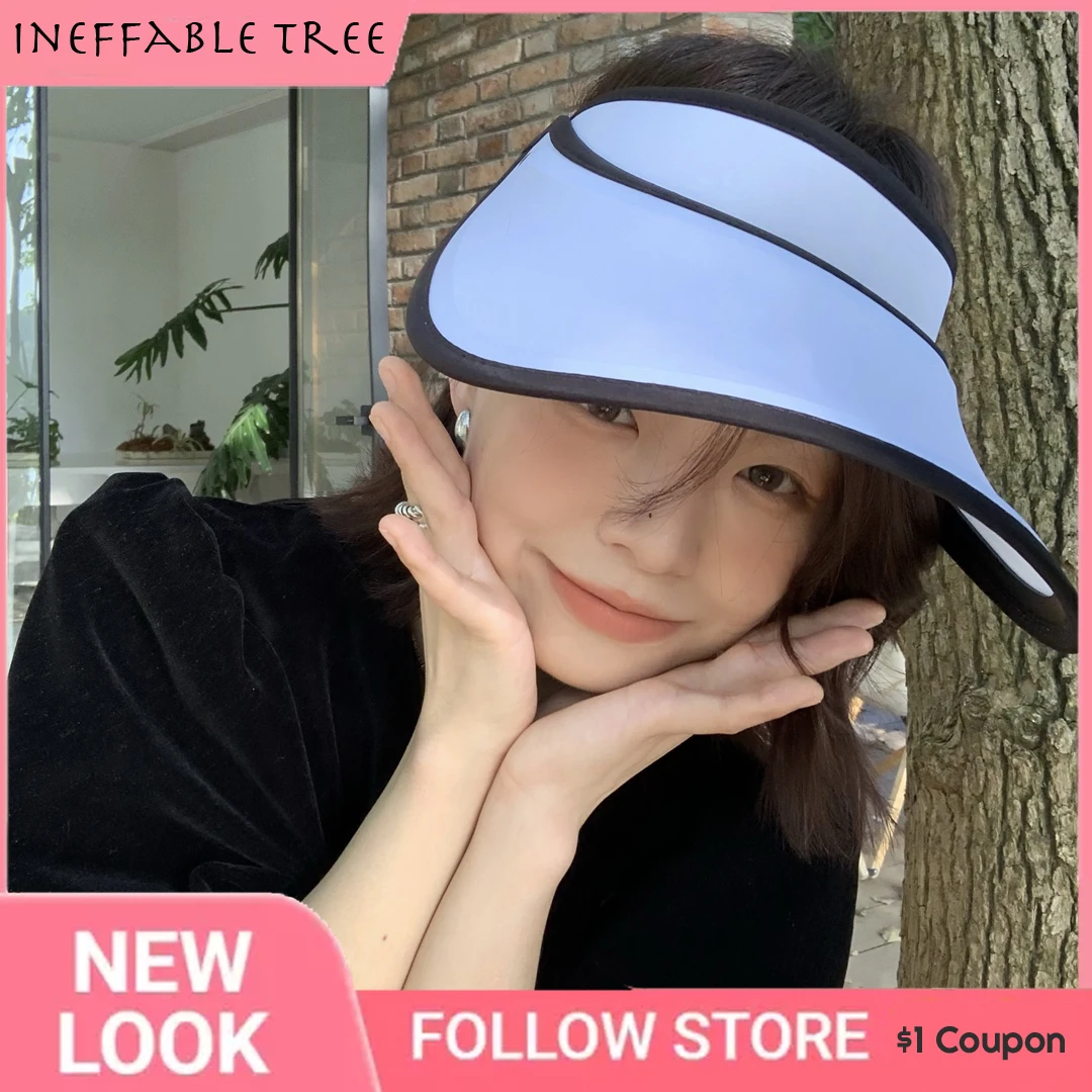 

Korea Summer Empty Top Hat Anti-Uv Breathable Sport Sun Hats For Women Golf Sport Visor Caps Running Fishing Sombreros De Mujer