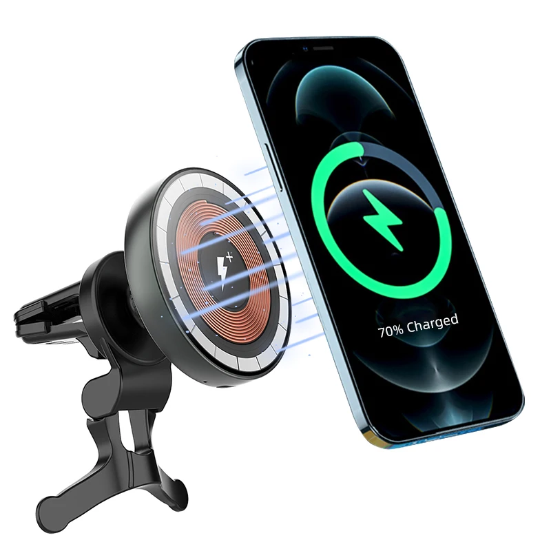 

WiWU 15W Transparent Magnetic Car Mount for iPhone Samsung Huawei Mobile Phone Stable and Fast Charging Car Holder for iPhone