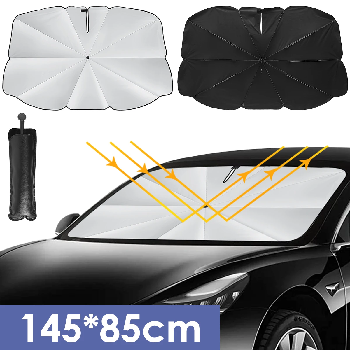 

New Auto Windshield Sun Shade Block Foldable Car Windshield Sun Shade Durable Stable Sturdy Car Window Shade Umbrella Car Front