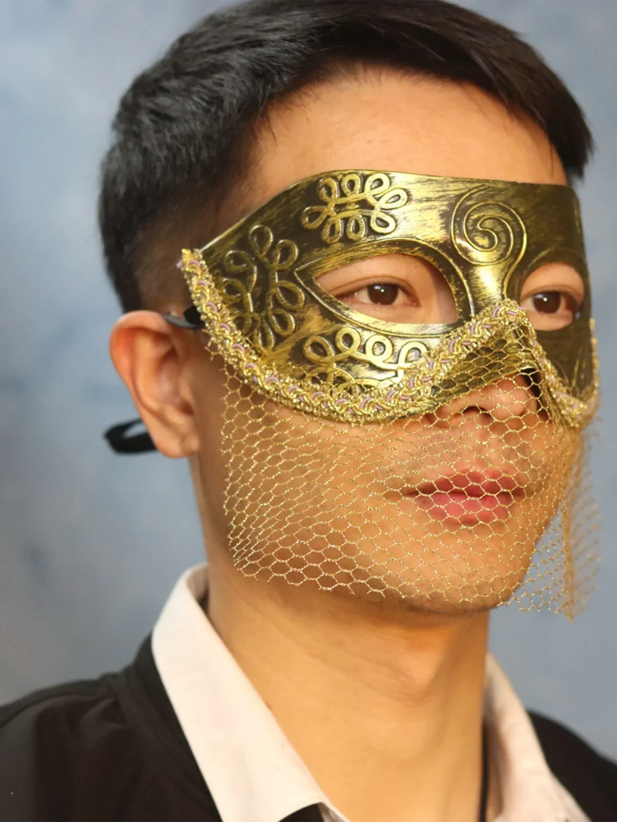 Маска Женская Ретро Мужская маска с шариком ранро Хэллоуин панк пара