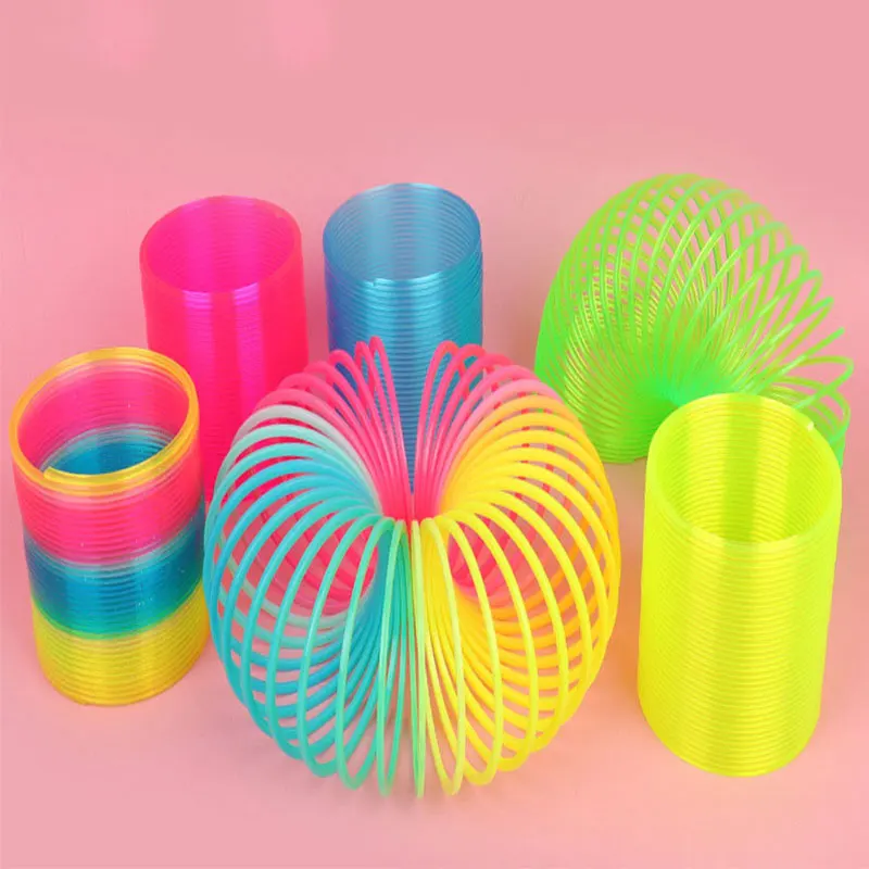 

Радужная пружинная игрушка, Пластиковая Складная пружинная катушка, спортивная игра, Детская забавная модная развивающая креативная игруш...