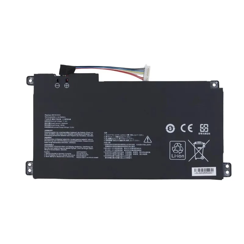 Фото Аккумулятор для ноутбуков ASUS B31N1912 3640 мАч, совместимый с моделями E410M, E410MA, E410KA, E510M, E510MA, E510KA, L410MA, L410KA, C31, 11.55В №2