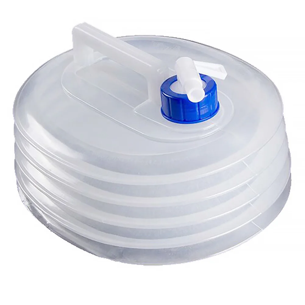 

With Tap Hiking Camping Water Containers Portable Bucket Transparent Lightweight Outdoor Accessories Collapsible