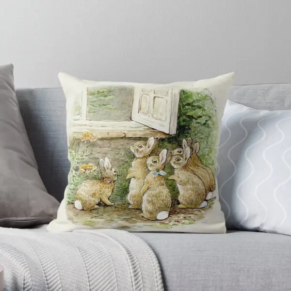 

The Tale Of The Flopsy Bunnies Beatrix Printing Throw Pillow Cover Wedding Case Sofa Decorative Soft Pillows not include