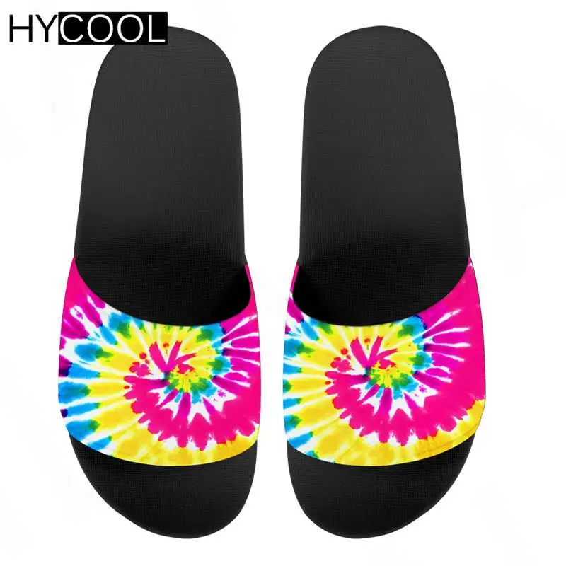 

Шлепанцы HYCOOL женские для пляжа, летние сандалии с открытым носком, с забавным рисунком граффити