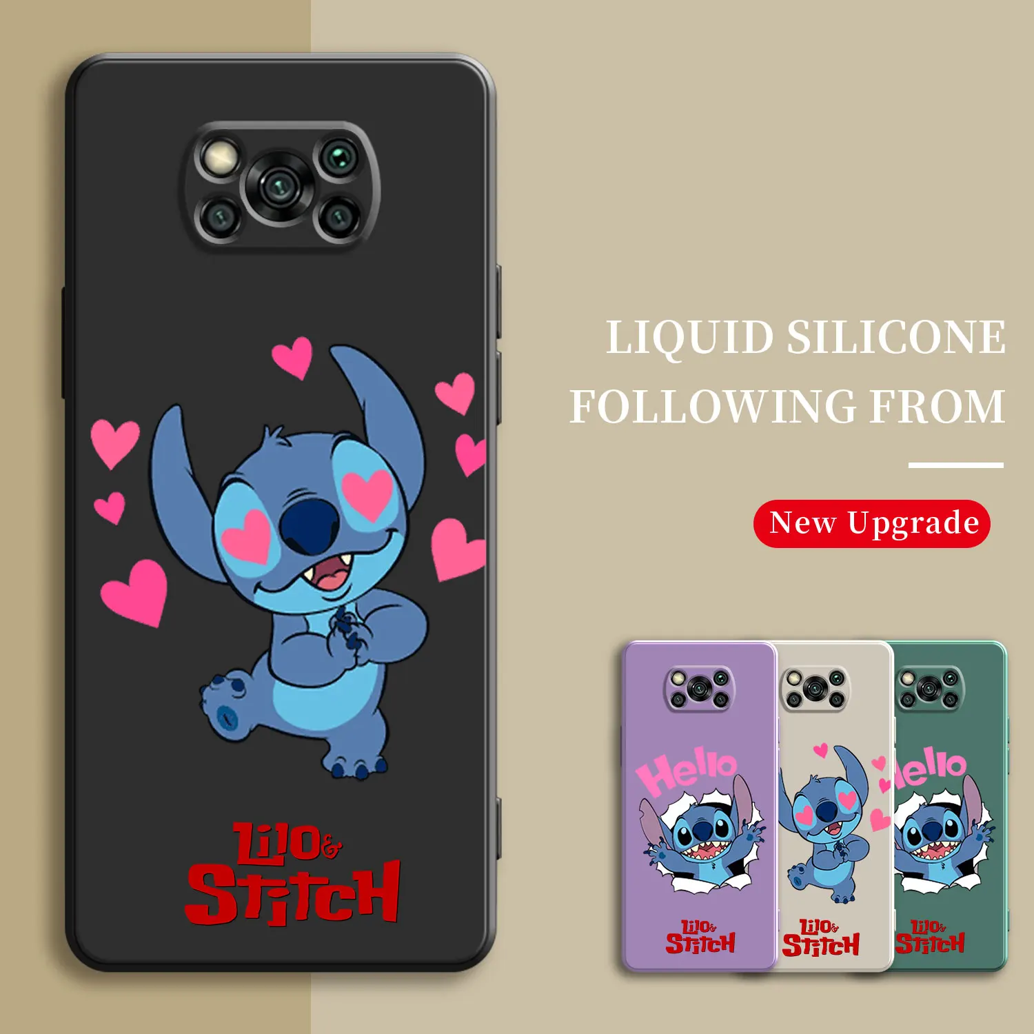 

Candy Color Case For Xiaomi Mi Poco X3 NFC X4 Pro 11 Lite 11T F3 GT F4 M3 M4 10 10T 9T 8 Soft Phone Cover Disney Lilo & Stitch